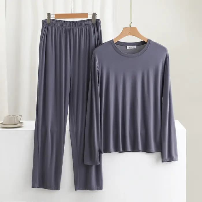 3XL-6XL hommes Pyjamas ensemble nouveau Modal à manches longues pantalon costume décontracté grande