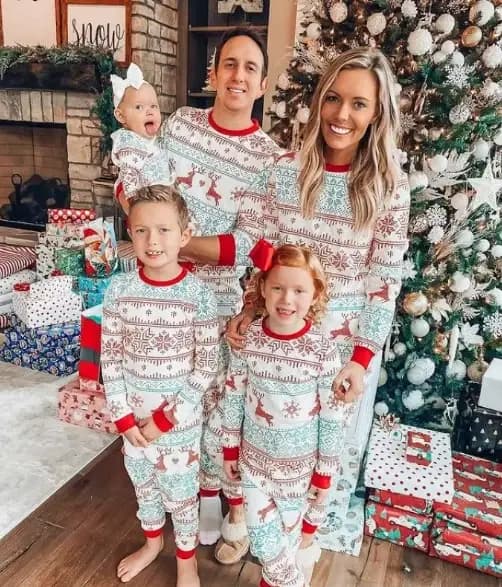 Noël famille pyjamas ensemble adulte enfant vêtements de nuit 2 pièces