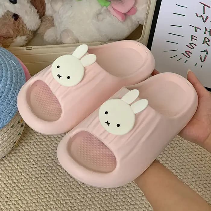 Kawaii Miffy plate-forme pantoufles mignon lapin