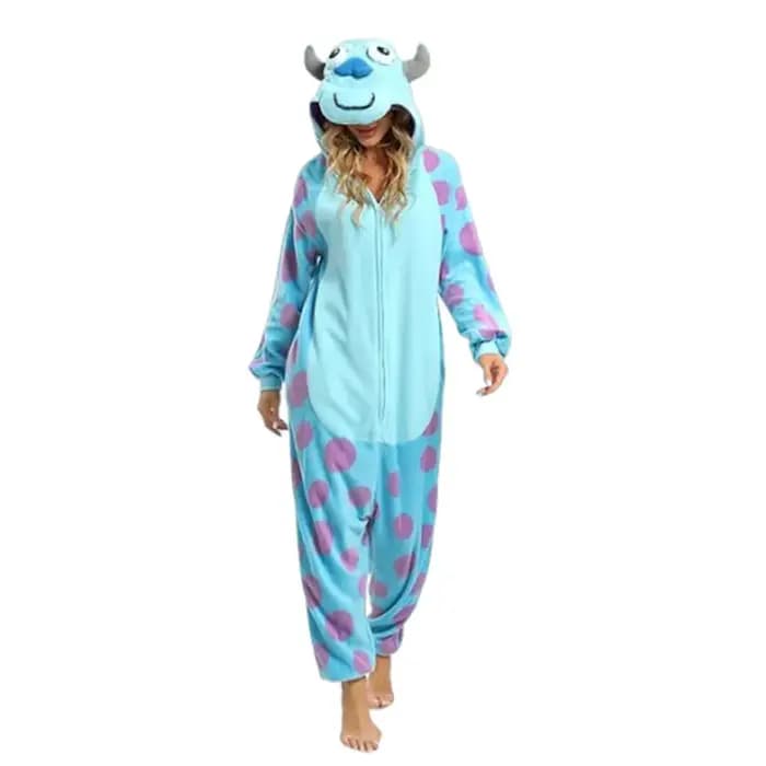 Polaire Sullivan Mike Wazowski monstre Kigurumi adultes dessin animé Onesie pyjama Costumes pour Halloween carnaval Cosplay fête