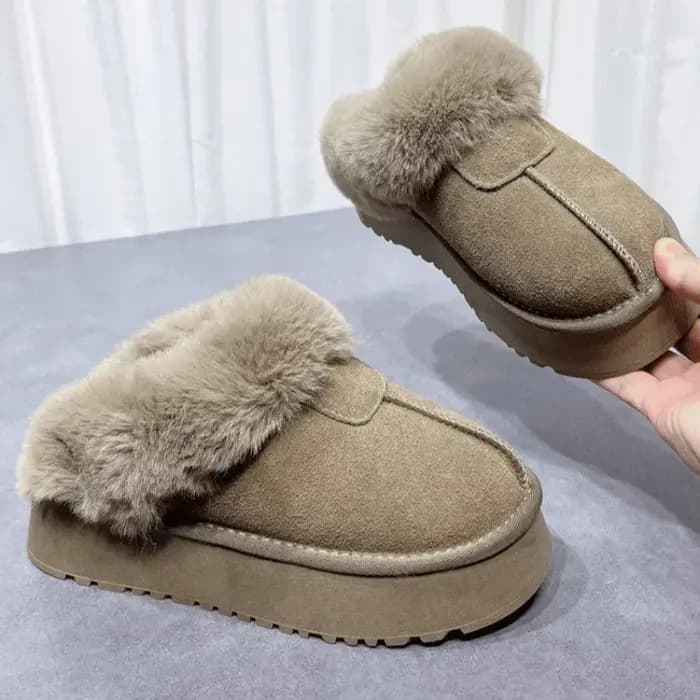 Chaussures confortables à enfiler pour femmes garder au chaud pantoufles De neige