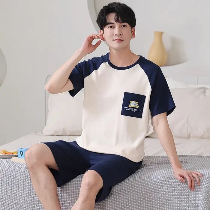Ensemble pyjama d'été à manches courtes pour hommes et femmes