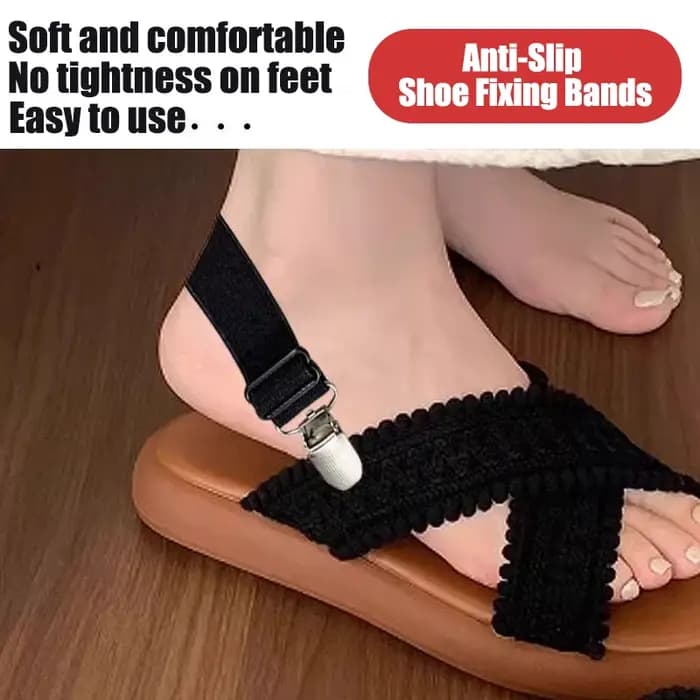 Les pantoufles sont équipées de lacets anti-chute