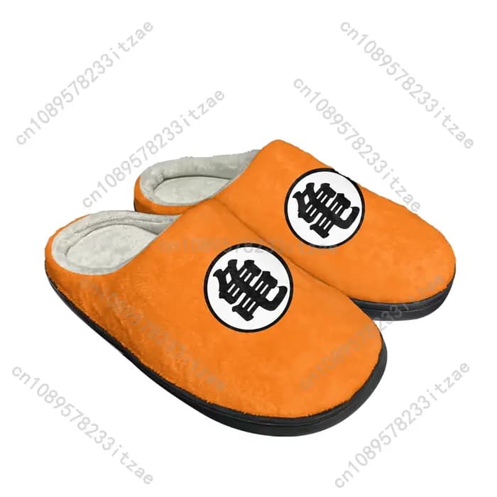 Pantoufles personnalisées en coton avec logo Dragon Master Goku pour hommes et femmes, pantoufles th