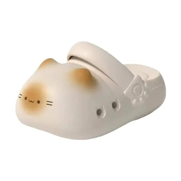 Adorables pantoufles imperméables à motif patte de chat, à bout fermé, antidérapantes, à semelle sou