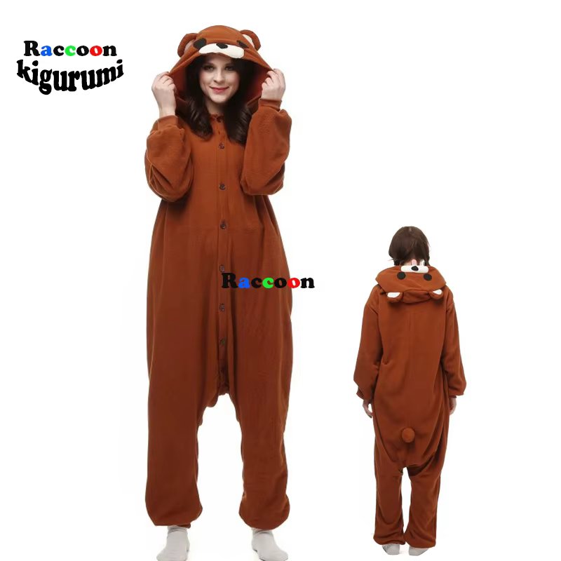 XXL (180-200 cm) ours pyjamas Anime marron adultes Onesies femmes fille Cosplay dessin animé Costume