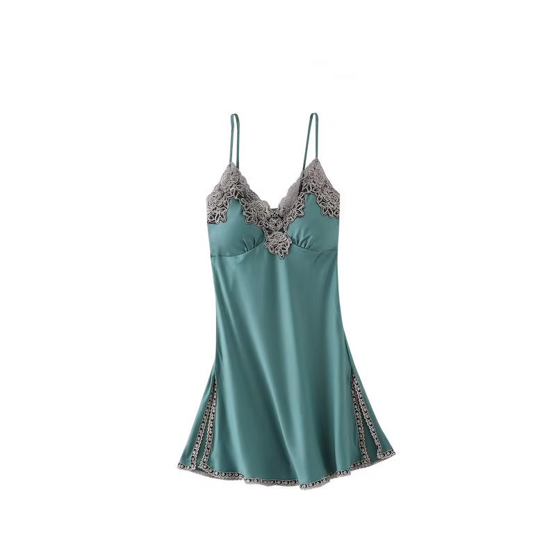 Ensembles de pyjamas en satin pour femmes avec coussinets de poitrine, vêtements de nuit sexy, pyjam