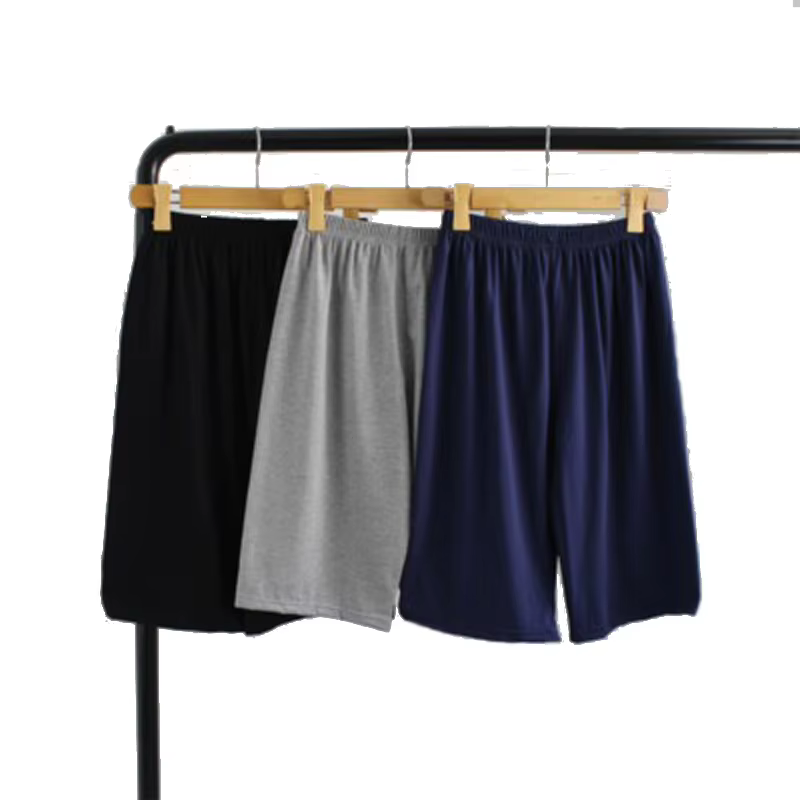 Pyjama d'été en coton pour hommes, vêtements de nuit, pantalons décontractés, courts, amples, confor