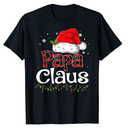 Pyjama de noël pour Papa, père noël, amusant, T-Shirt assorti pour la famille, cadeaux, grand-père, 