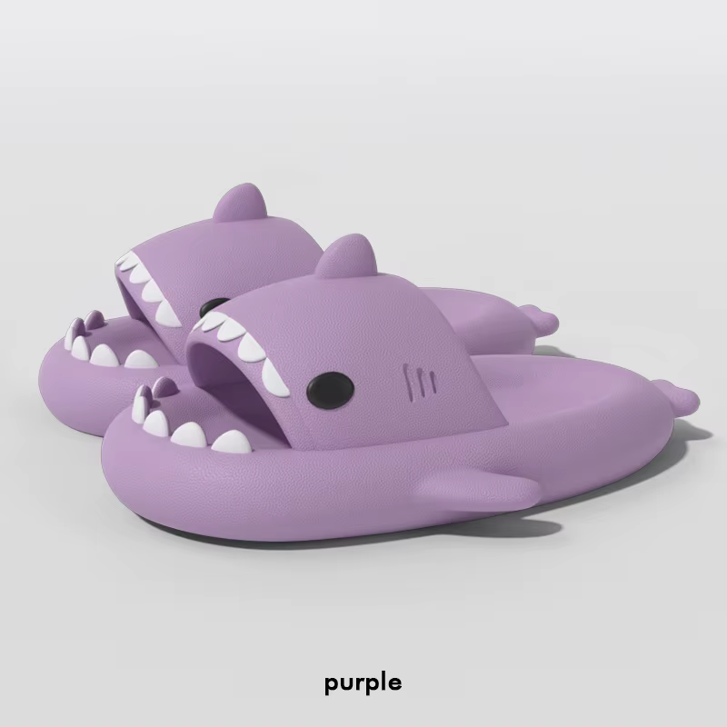 2025 mignon Panda bricolage requin pantoufles femmes hommes été plate-forme chaussures nuit brillant