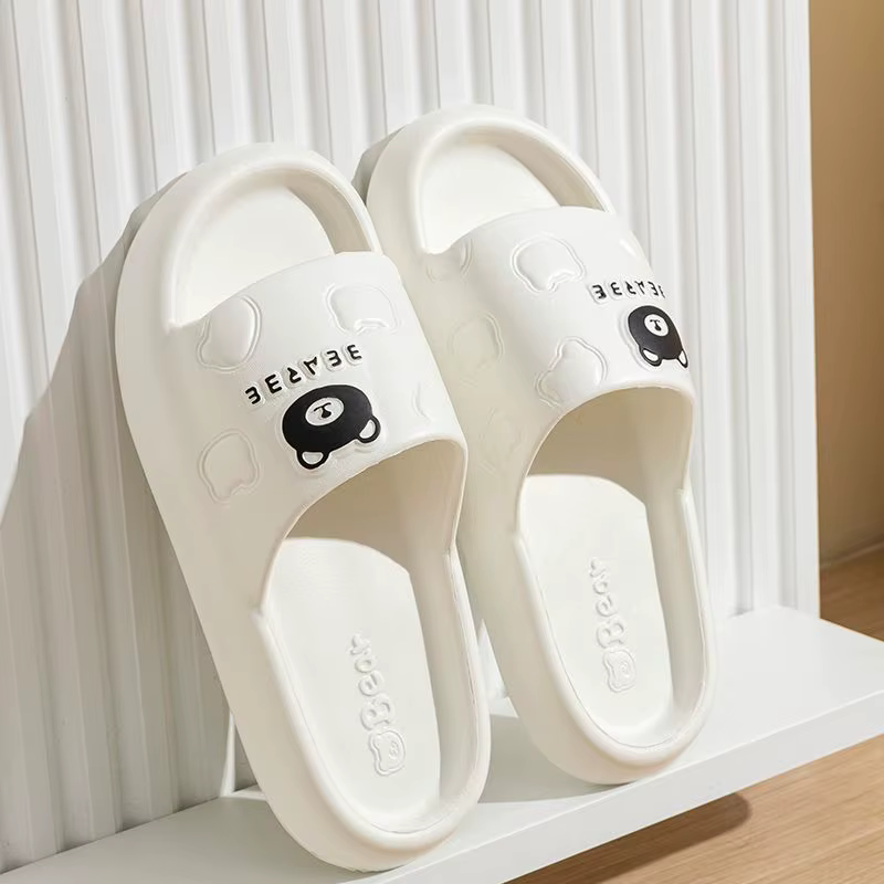 Chaussons pour femmes pour l'été en plein air intérieur à semelles épaisses salle de bain anti-dérap