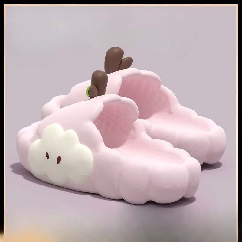 Pantoufles en forme de pomme pour femmes, pantoufles de maison d'été tendance sur le thème des dessi