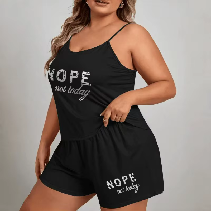 Pyjama grande taille pour femmes, ensemble de pyjama sexy en dentelle à col en v, ensemble de pyjama