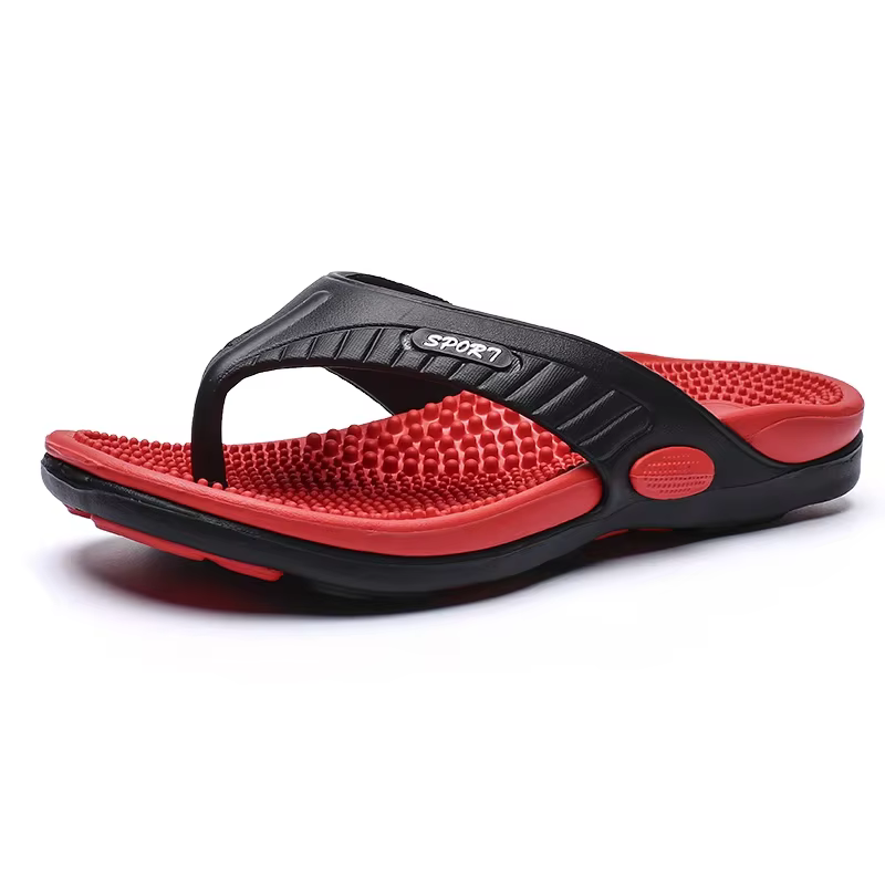 Pantoufles de Massage pour hommes, tongs d'été, chaussures de plage respirantes, sandales de loisirs