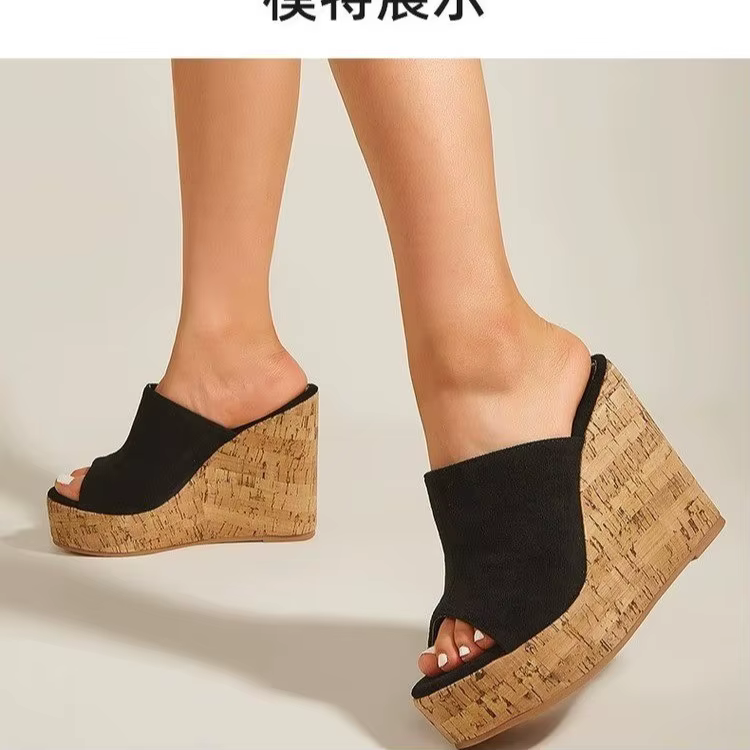 Pantoufles d'été de Style coréen pour femmes, nouvelle plateforme Super haute, semelle compensée à s