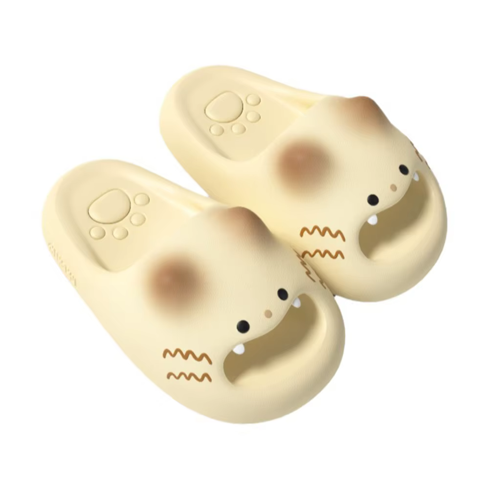 Nouvelles pantoufles imperméables pour chat, motif patte de chat, antidérapantes, à bout fermé, seme