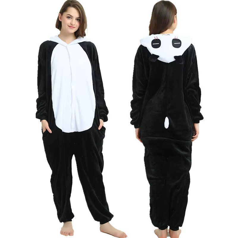 Kigurumi grenouille chat dinosaure femmes hommes Pyjamas Couples combinaison hiver épaissir à capuch
