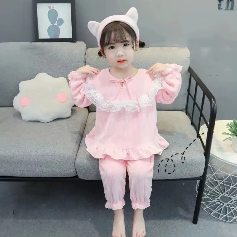Ensemble pyjama pour filles, Style doux et mignon, épais, chaud, manches longues, vêtements de maiso