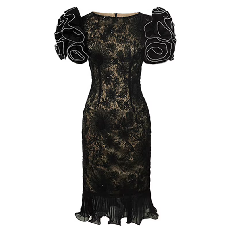 Robe de bal française élégante pour femmes, tenue de luxe en dentelle, diamant, paillettes, moulante