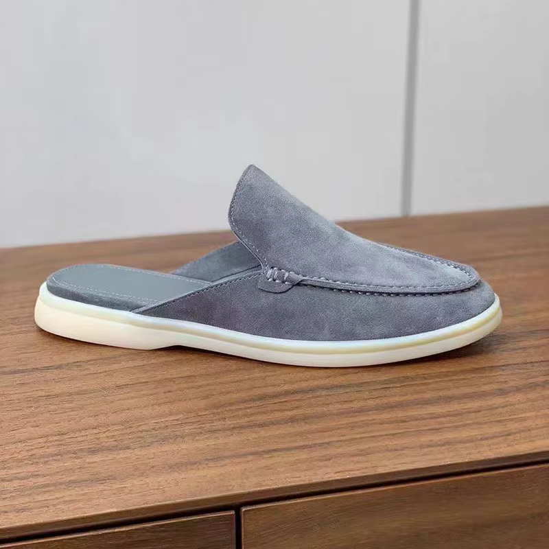 Nouvelles pantoufles d'été à semelle plate, style mules, chaussures décontractées pour hommes, à por