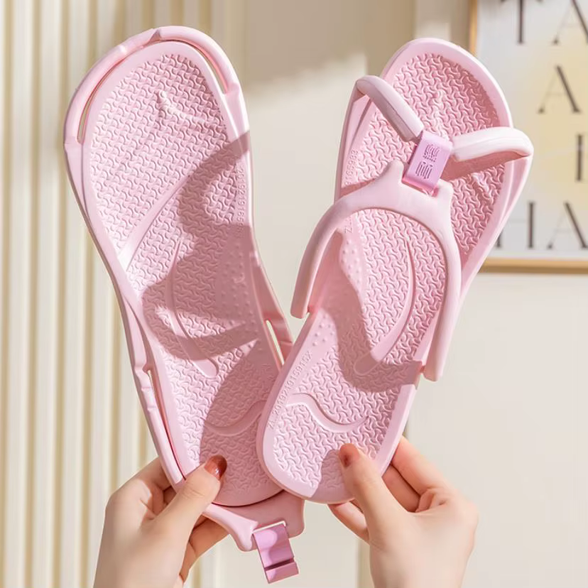 Chaussons de voyage pliables unisexes en EVA, tongs antidérapantes pour hôtel, femmes et hommes, pou