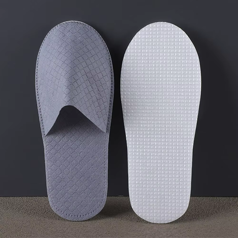 10 paires de pantoufles jetables pour femmes et hommes, pantoufles de voyage, chaussures d'intérieur