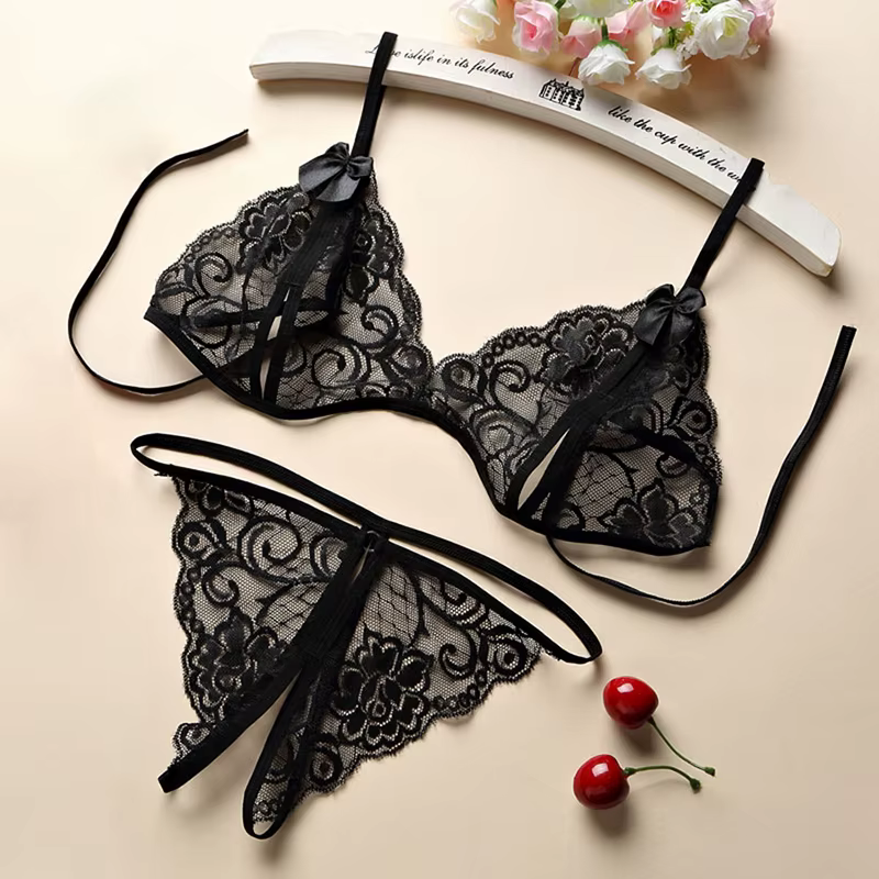 Dentelle transparente Lingerie Robe de nuit grande taille Chemise de nuit dames vêtements de nuit Se