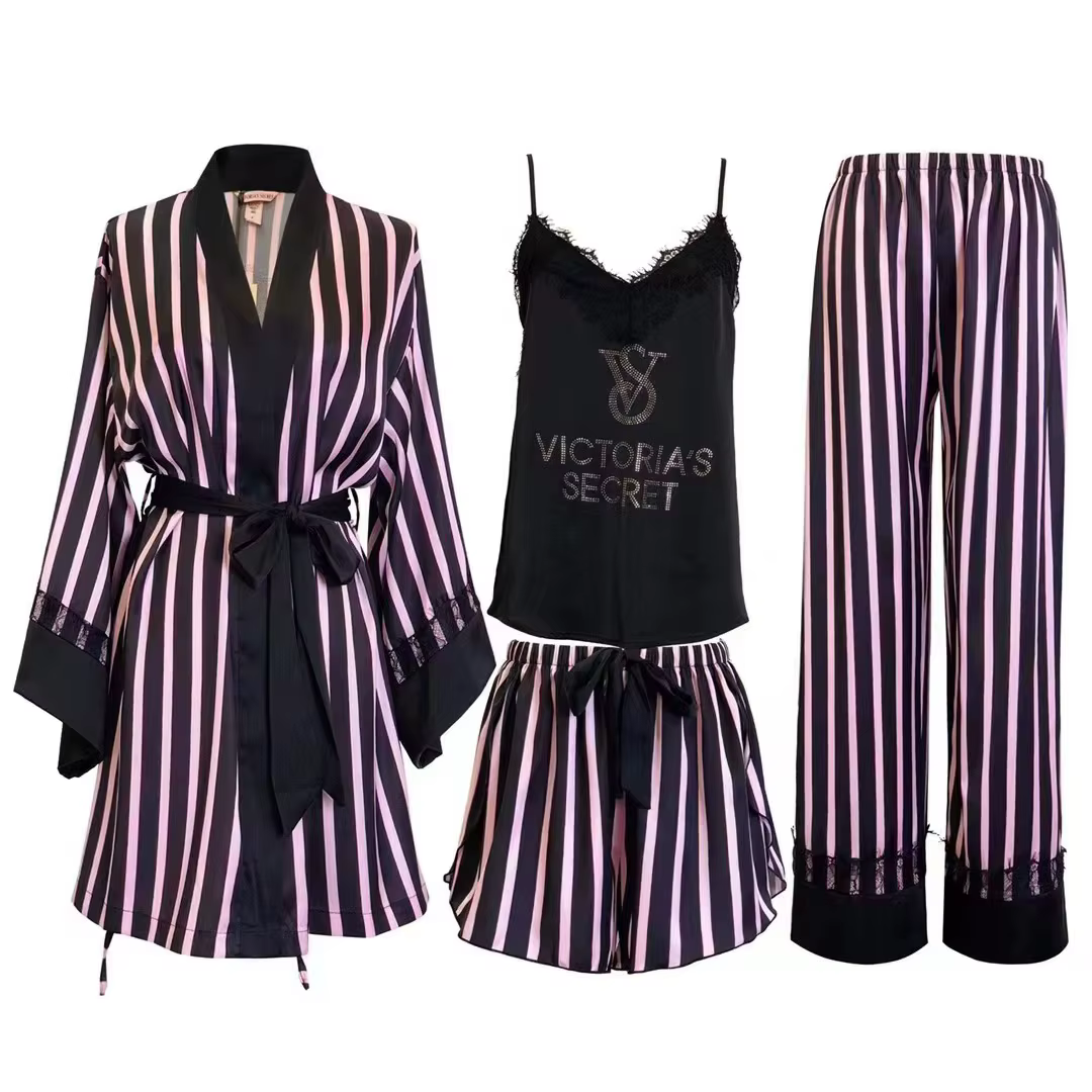 Nouvelle chemise de nuit sexy pour femmes, vêtements de nuit Victoria's Secret, ensemble de pyjama, 