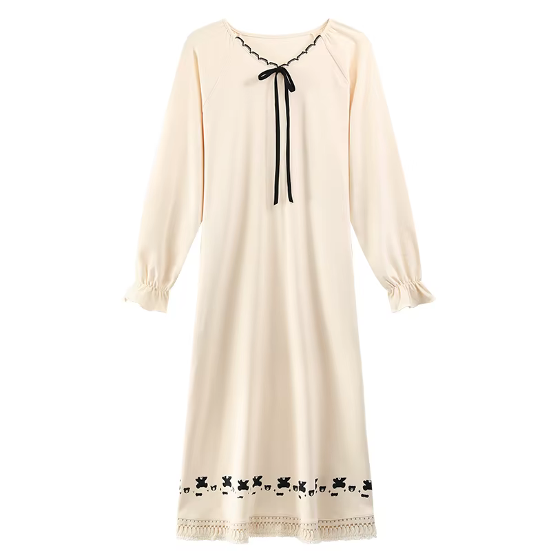 Grande taille M-4XL femmes chemise de nuit 100% coton à manches longues chemise de nuit femme robe d