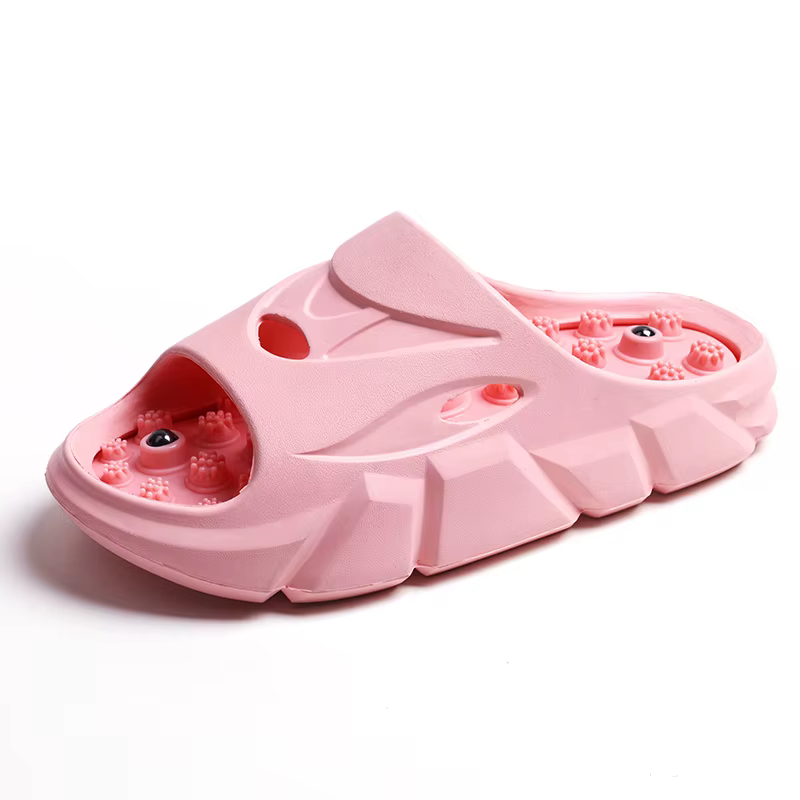 Nouvelles pantoufles shiatsu roses pour femmes, confortables, pantoufles d'intérieur pour femmes, pa
