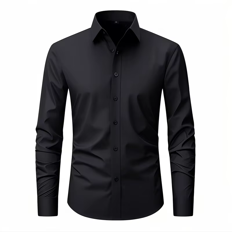 Chemise d'affaires à manches longues pour hommes, taille américaine et européenne XXL, couleur unie,