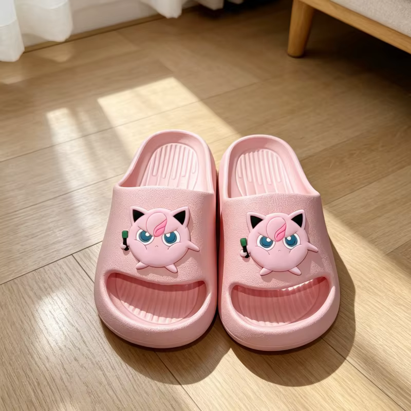 Nouvelles pantoufles d'été Anime, sandales de dessin animé Pokemon, antidérapantes, pour tout-petits