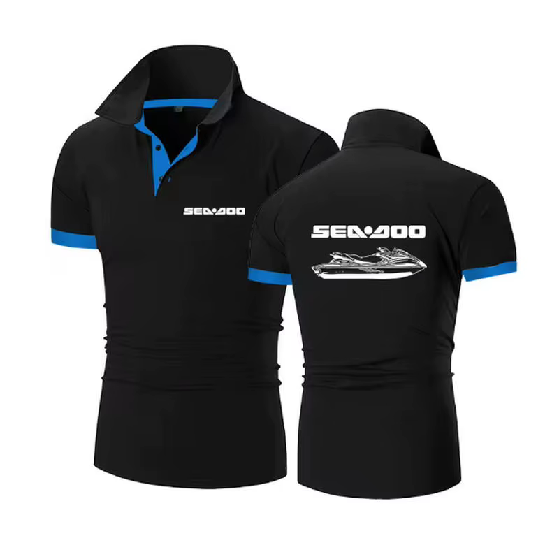 2025 Sea Doo Seadoo Moto nouvel été hommes marque Polo à manches courtes col rond coupe décontractée