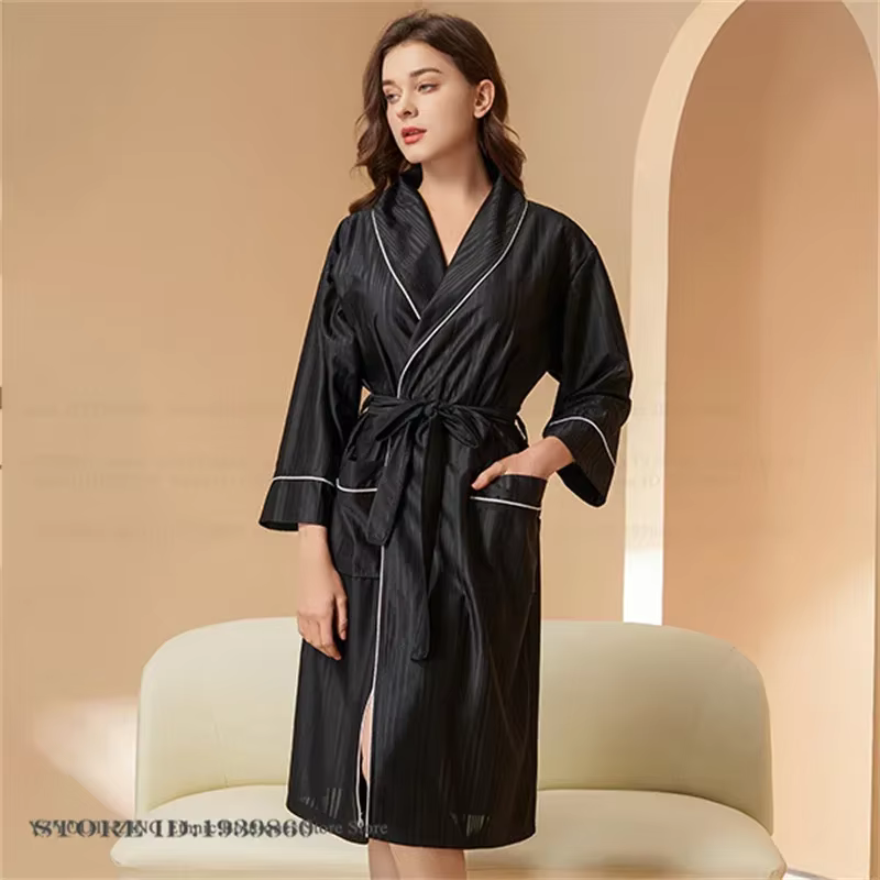 Coupe Robe à manches longues printemps automne peignoir Kimono Robe vêtements de salon vêtements de 