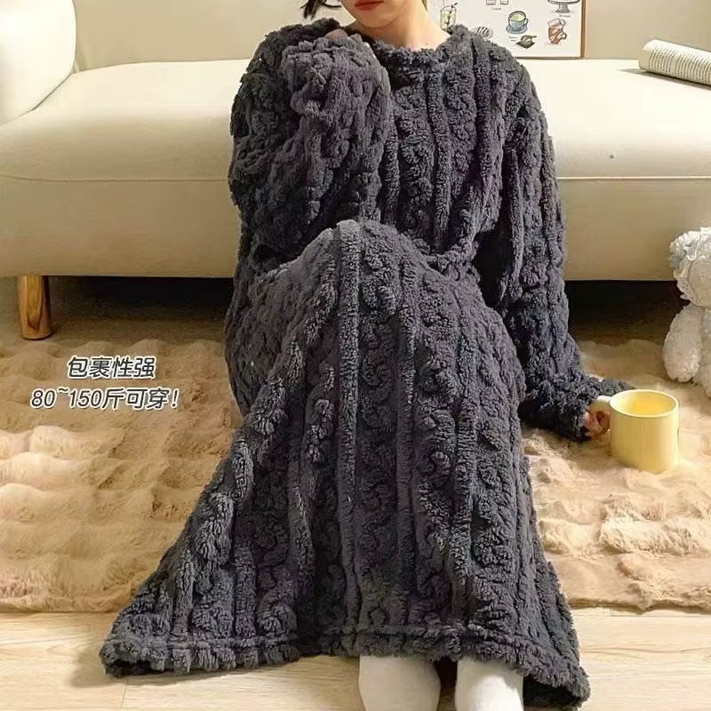 Pyjamas hiver femmes nuisette à manches longues pyjamas robe de nuit vêtements de nuit robe chemises
