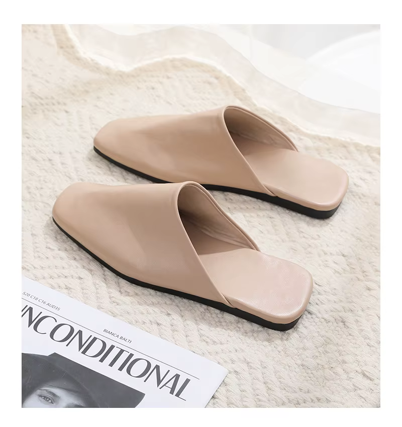 Chaussures de maison en cuir de mouton pour femmes, pantoufles de haute qualité, coordonnantes, orte