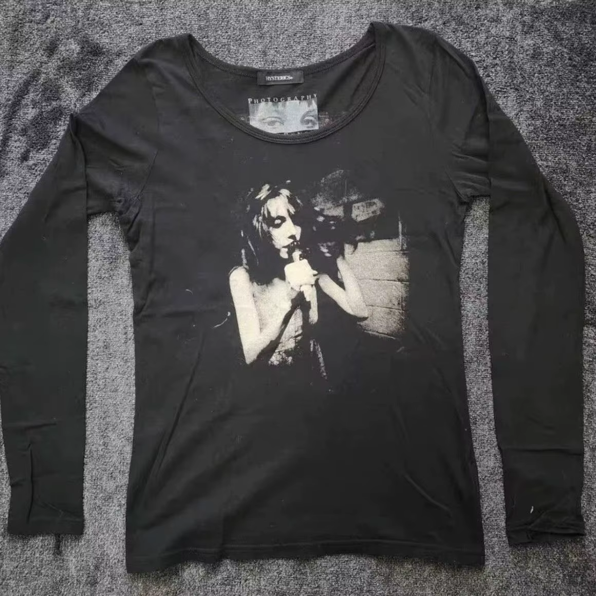 Vêtements pour femmes d'automne, manches longues, imprimé punk, t-shirts hip hop, décontractés, goth