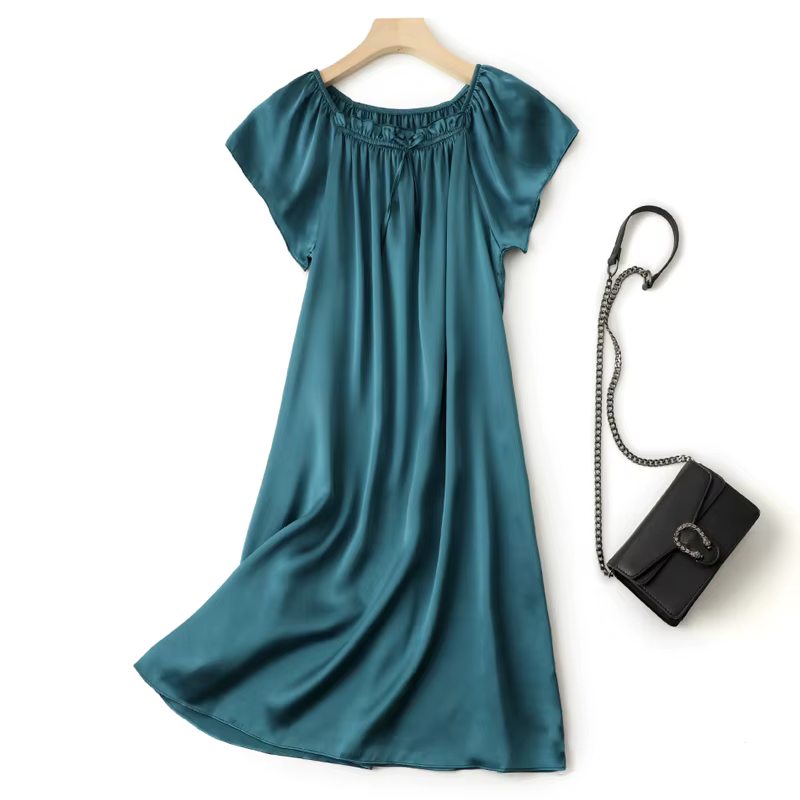 Robe de nuit Mulberry pour femmes, chemise de nuit, robes de maison, doux, monochromatique, plus de 