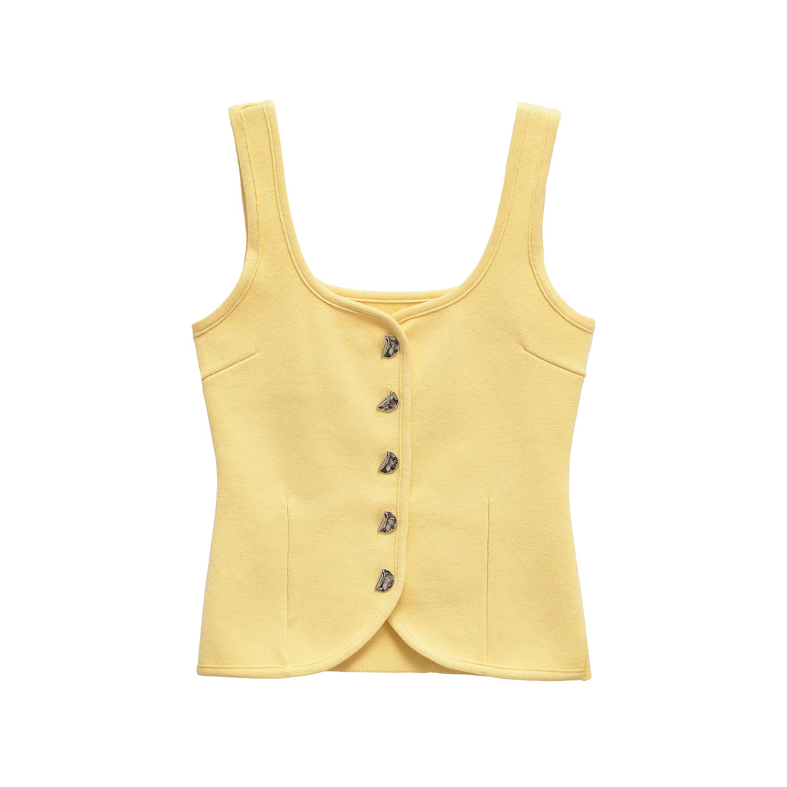 Vêtements pour femmes, printemps et été 2025, boutons de style européen et américain et petit gilet,