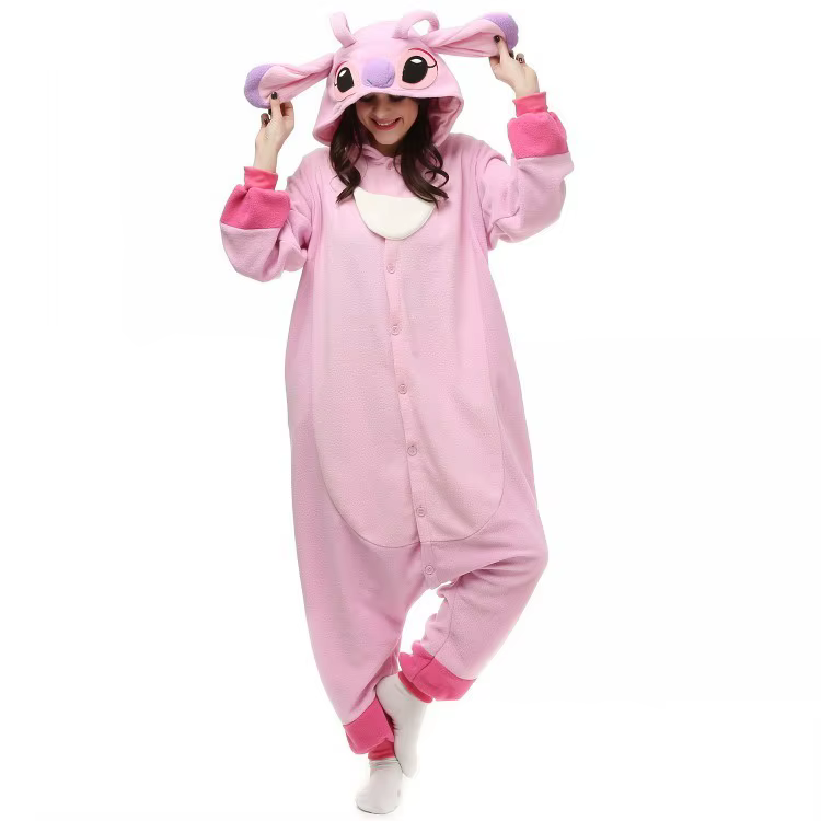 Lilo & Stitch pyjamas enfants dessin animé en peluche Kigurumi Onesies hiver vêtements chauds parent