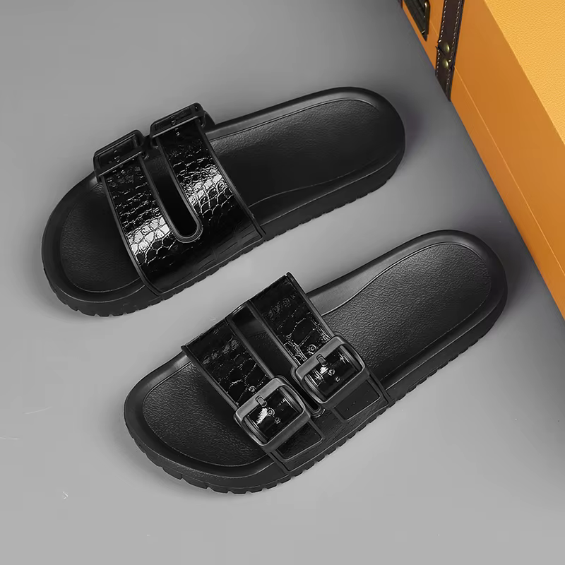 Pantoufles d'été pour hommes, sandales légères, pantoufles de plage, chaussures décontractées confor