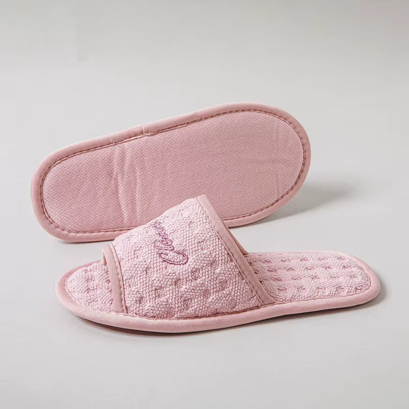 Chaussons d'intérieur décontractés en coton pour femmes, modèle 2025, sandales ouvertes élégantes et