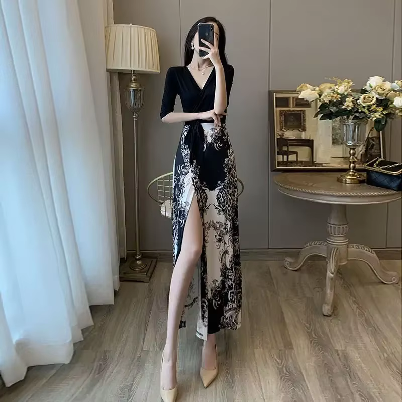 Robe à Fleurs pour Femme, Corset Serré, Style Harajuku Rétro, Élégant, Chic, Sexy