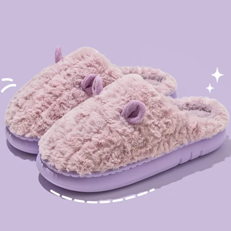 Pantoufles d'intérieur confortables et chaudes pour femmes, nouvelle maison, chaussures mignonnes en