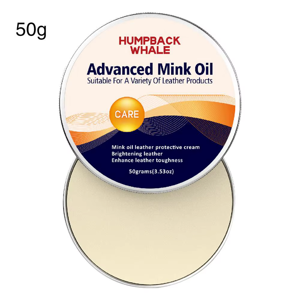 Crème d'entretien du cuir à l'huile de vison 50g/100g, après-shampooing imperméable pour bottes en c