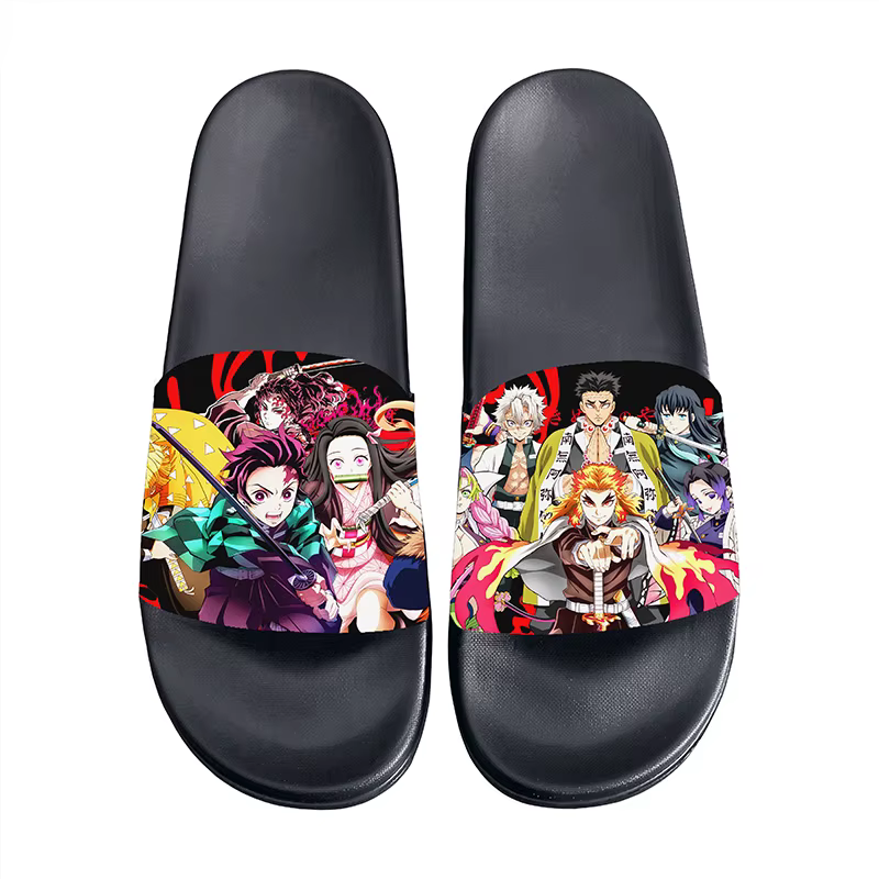 Pantoufles de dessin animé Demon Slayer, mode Tanjirou Nezuko Zenitsu Giyuu, sandales de maison anti