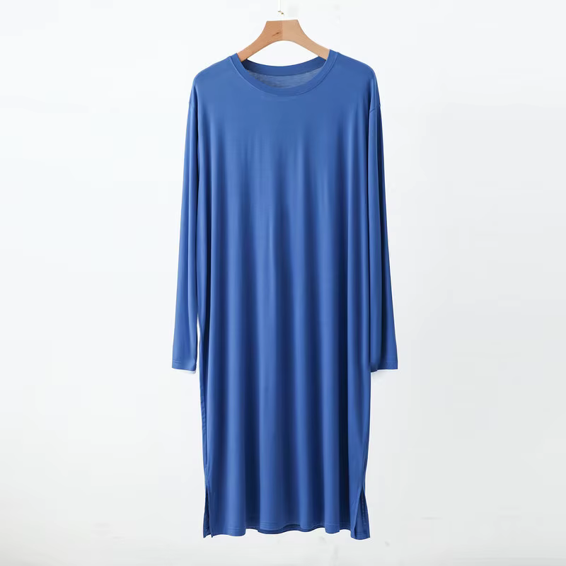 Modal femmes et hommes portent une robe de nuit en modal surdimensionné chemises de nuit amples à ma