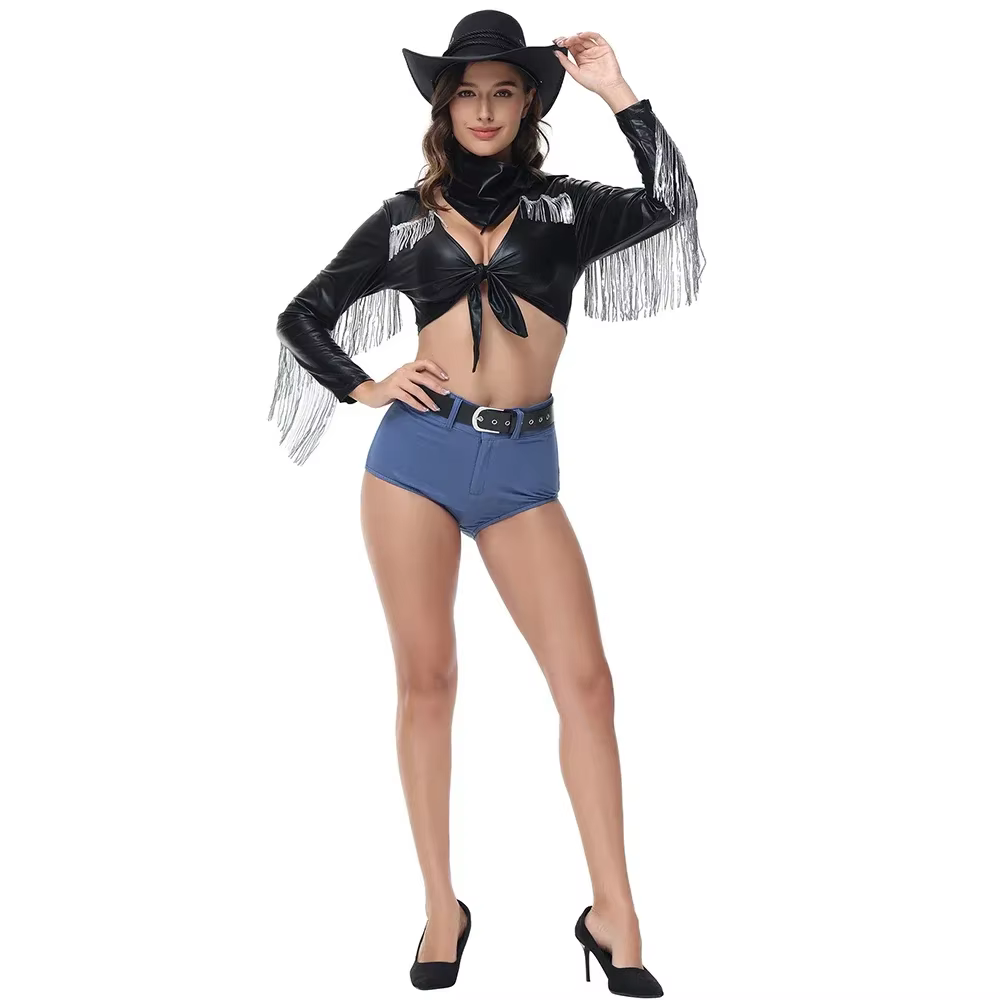 Costume de cowgirl sexy pour femmes, tenue de cow-boy western pour adultes, costume vintage médiéval