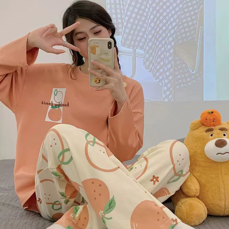 2025 nouveaux pyjamas de printemps et d'automne modèles pour femmes à manches longues grands chantie