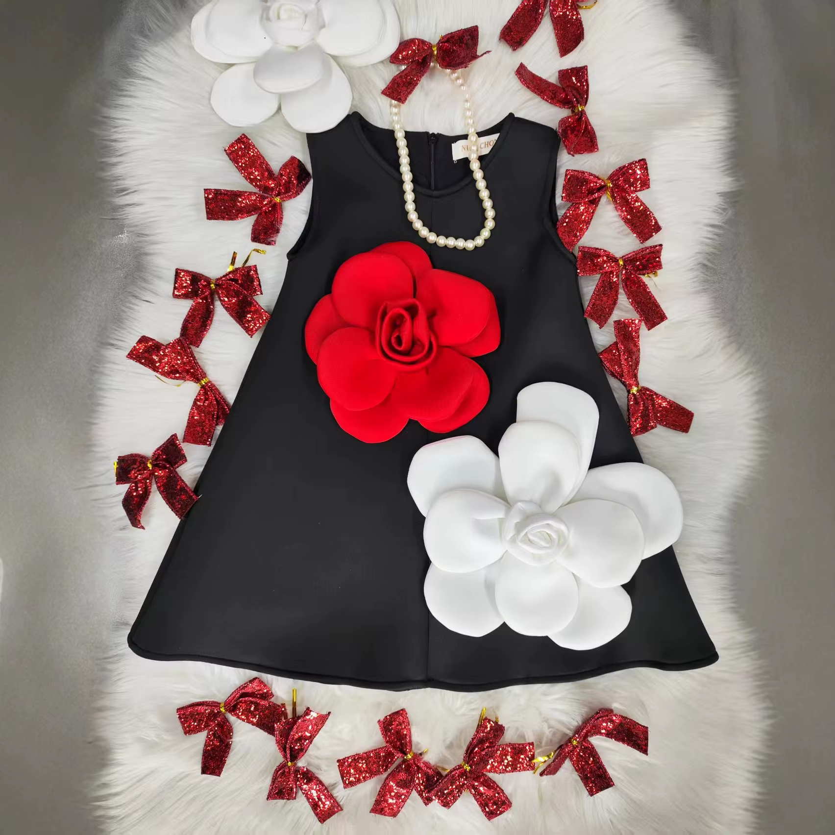 Vêtements de noël pour adolescentes, robe de princesse pour filles, Costume de fête florale 3D, tenu
